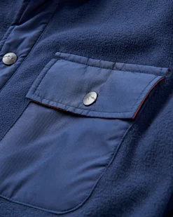 Firelight Sherpa gefüttertes Overshirt - Tiefes Marineblau