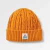 Fireside Recycelter Zopfmuster-Beanie - Sonnenaufgang Orange