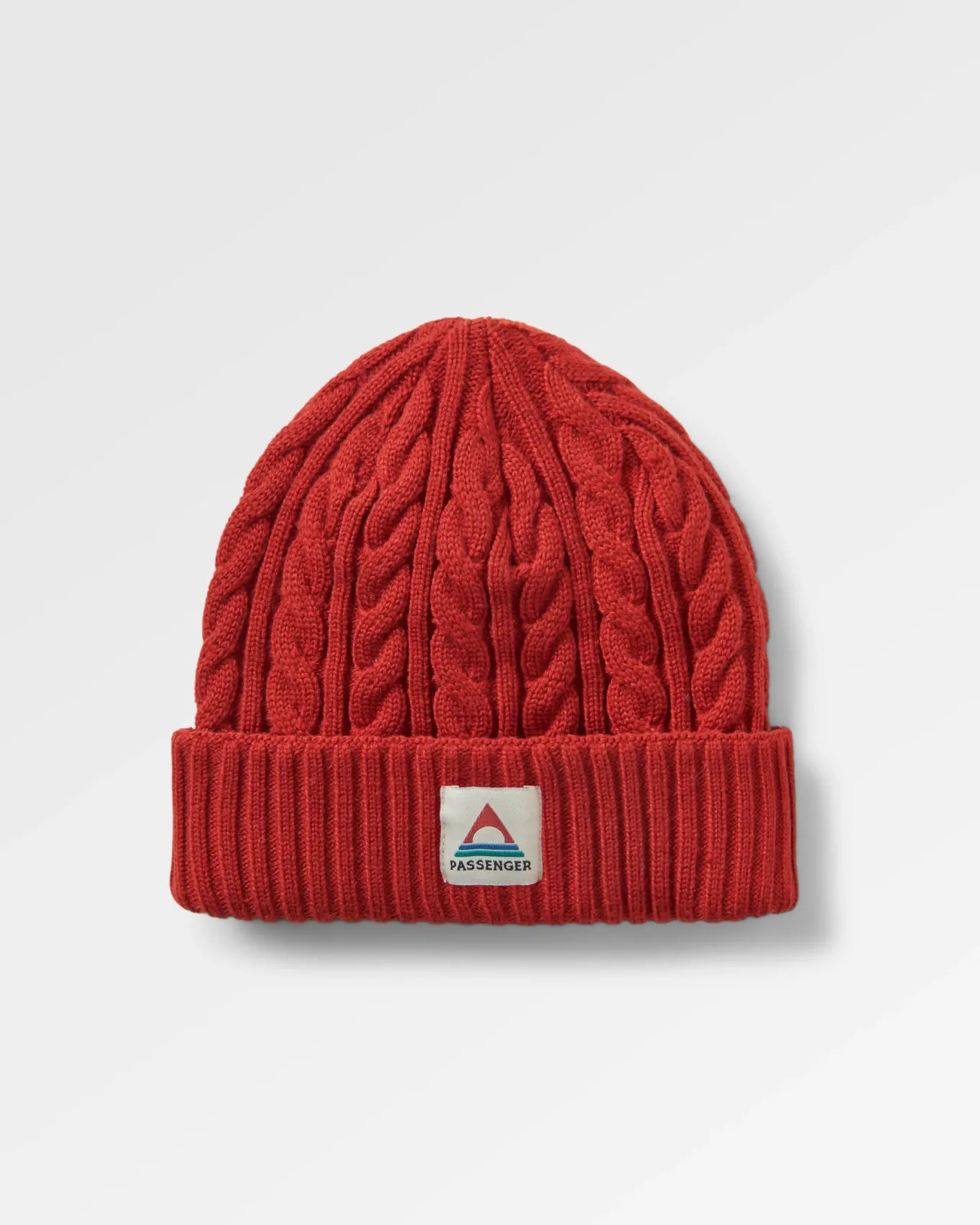 Fireside Recycelter Zopfmuster-Beanie - Roter Ocker