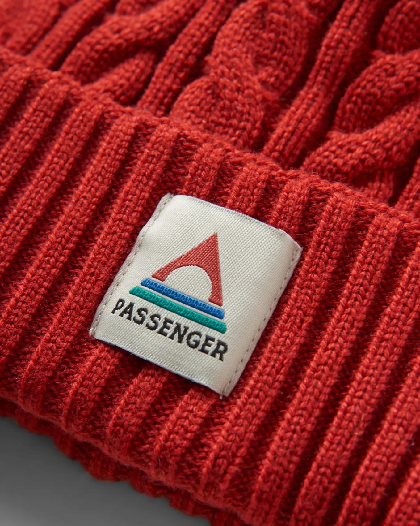 Fireside Recycelter Zopfmuster-Beanie - Roter Ocker