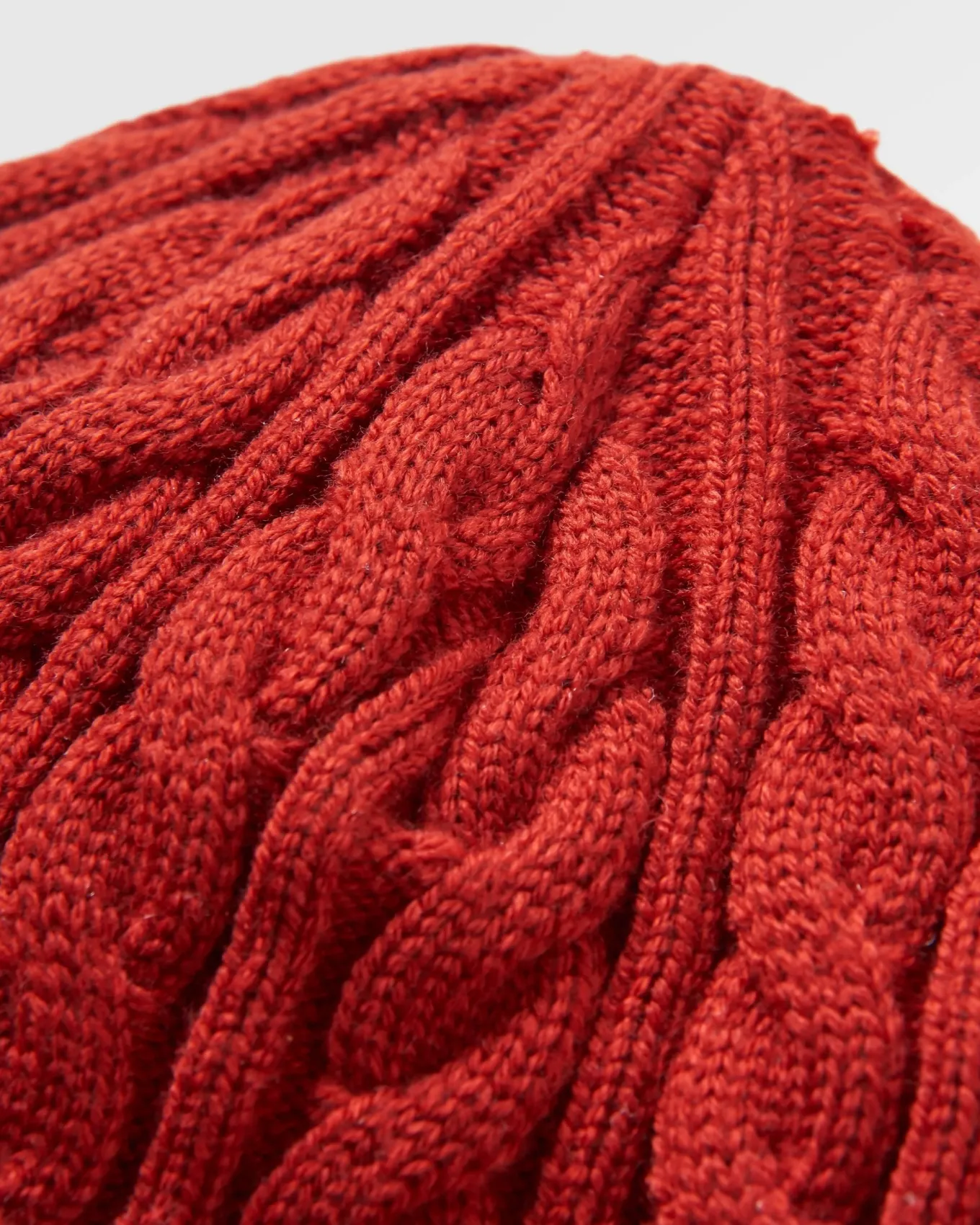Fireside Recycelter Zopfmuster-Beanie - Roter Ocker