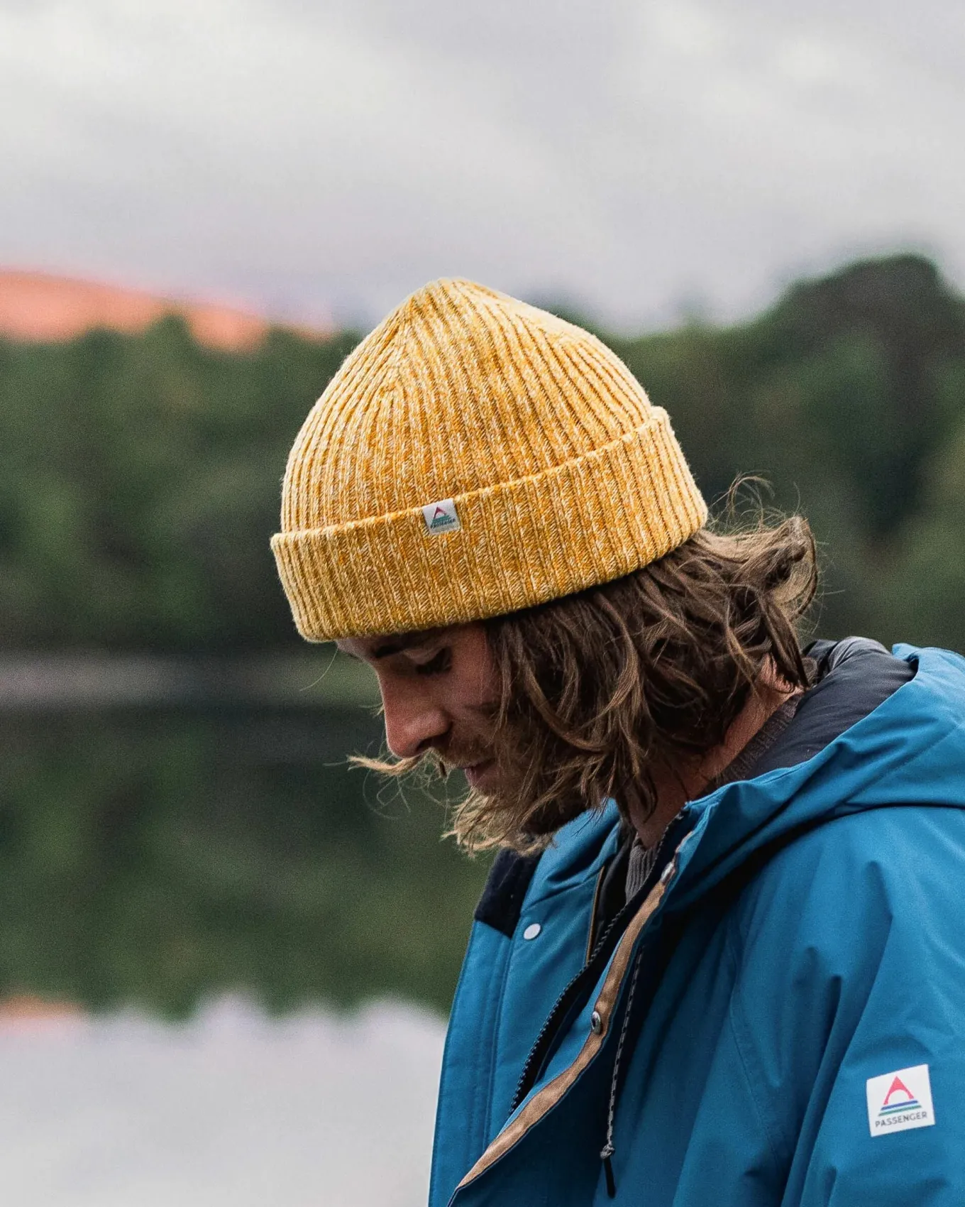 Fisherman Melierte Mütze - Senfgelb