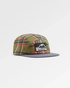 Fixie Recyceltes Flanell 5-Panel-Cap - Khaki-Karo