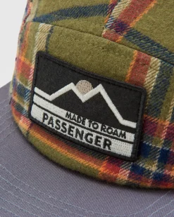 Fixie Recyceltes Flanell 5-Panel-Cap - Khaki-Karo