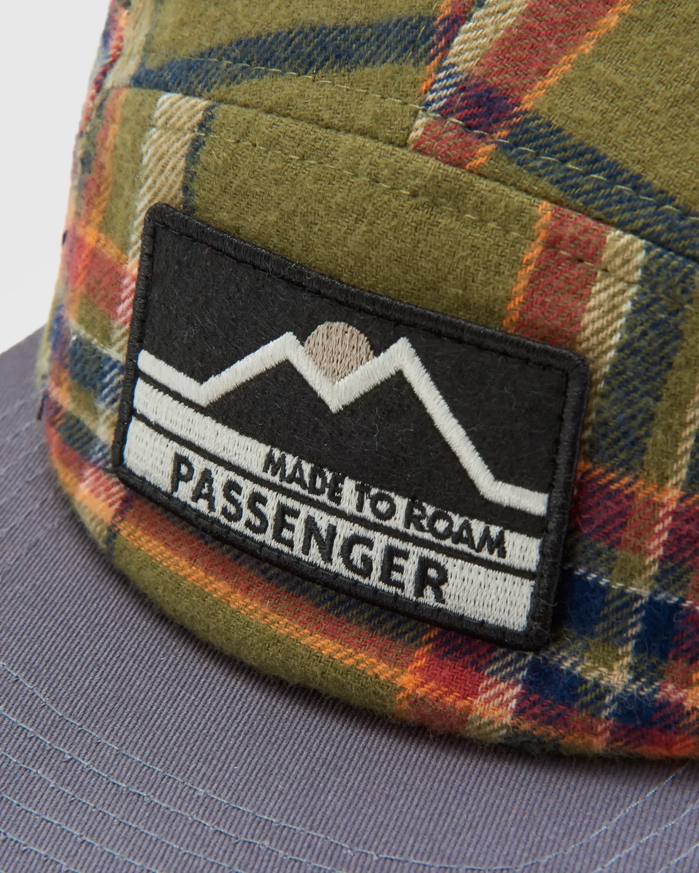 Fixie Recyceltes Flanell 5-Panel-Cap - Khaki-Karo