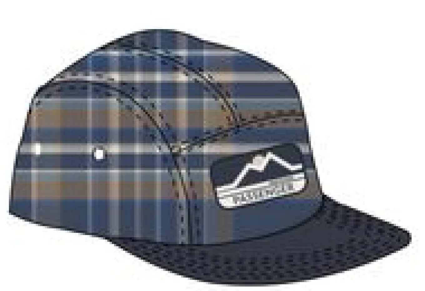 Fixie Recyceltes Flanell 5-Panel-Cap - Khaki-Karo
