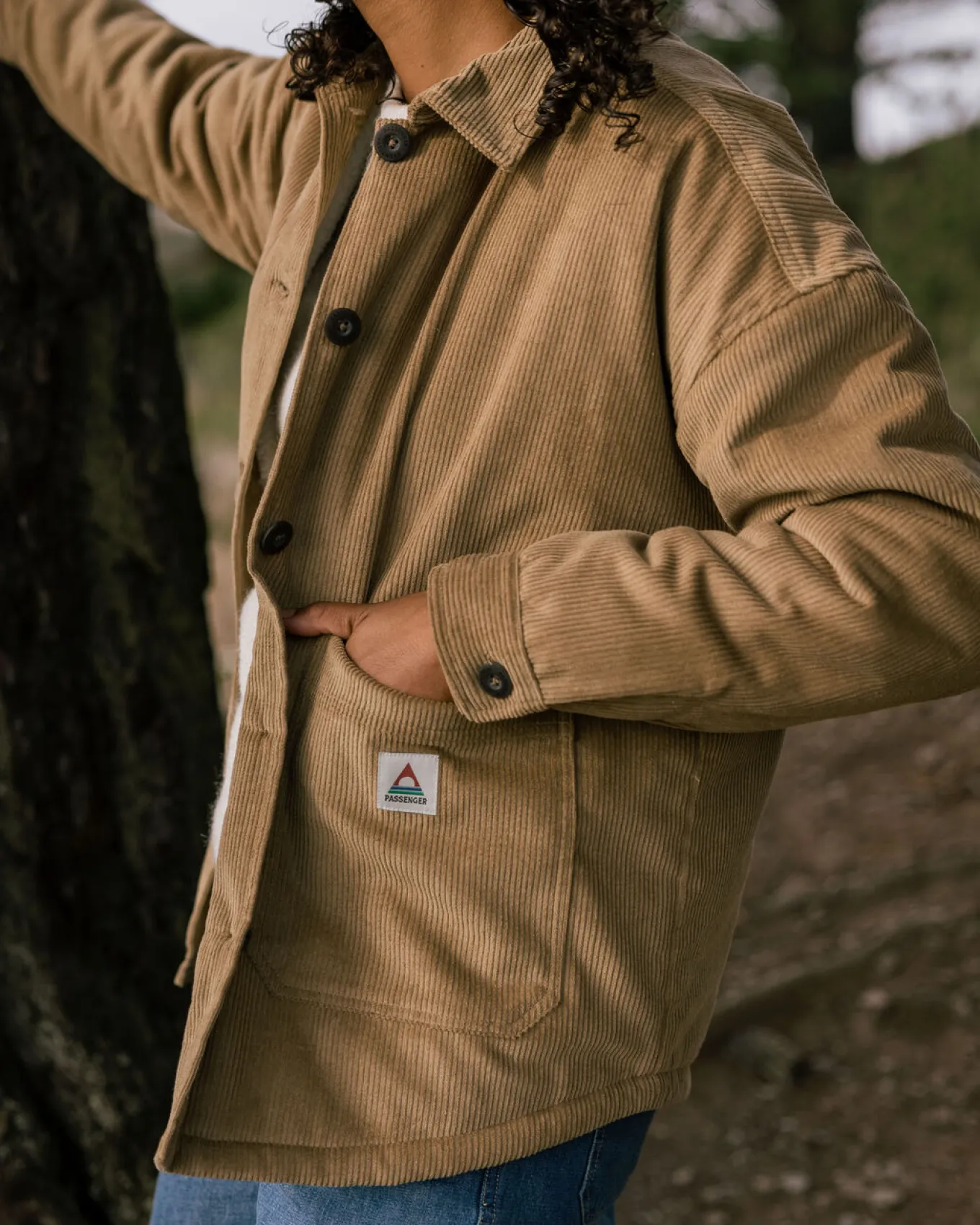 Flint Cord-Overshirt - Biskuit