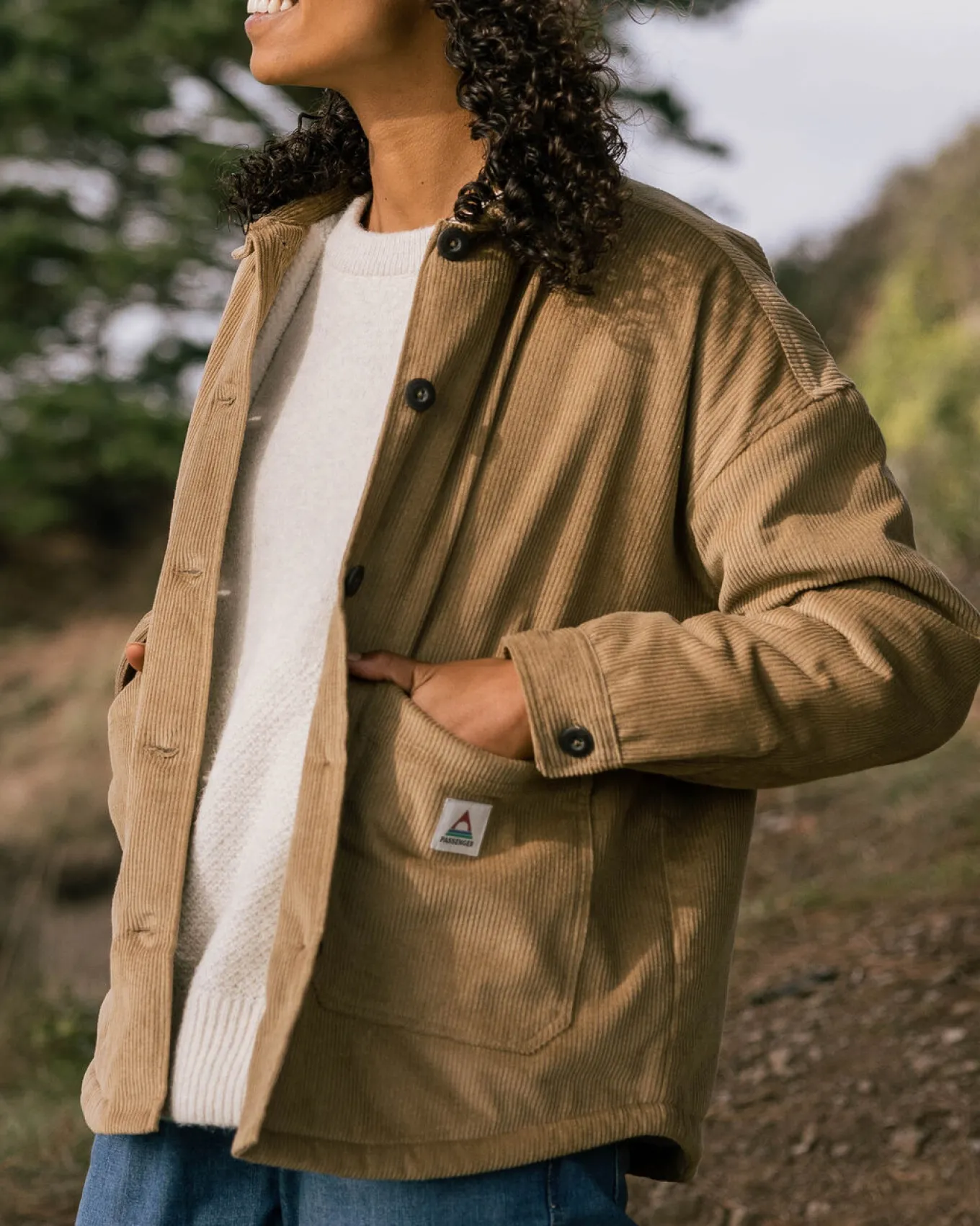 Flint Cord-Overshirt - Biskuit