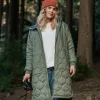 Flora 2.0 langer recycelter isolierter Parka - Staubige Olive