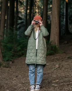 Flora 2.0 langer recycelter isolierter Parka - Staubige Olive