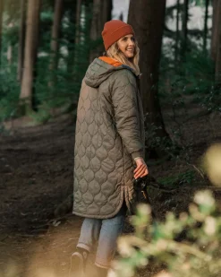 Flora 2.0 langer recycelter isolierter Parka - Staubige Olive