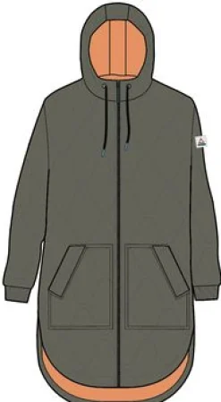 Flora 2.0 langer recycelter isolierter Parka - Staubige Olive