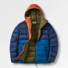 Flynn Recycelte Isolierjacke - Dunkles Marineblau / Verbranntes Orange