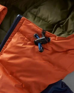 Flynn Recycelte Isolierjacke - Dunkles Marineblau / Verbranntes Orange