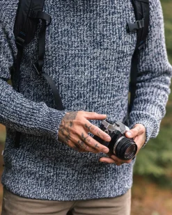 Fog Recycelter Gestrickter Pullover - Graumeliert