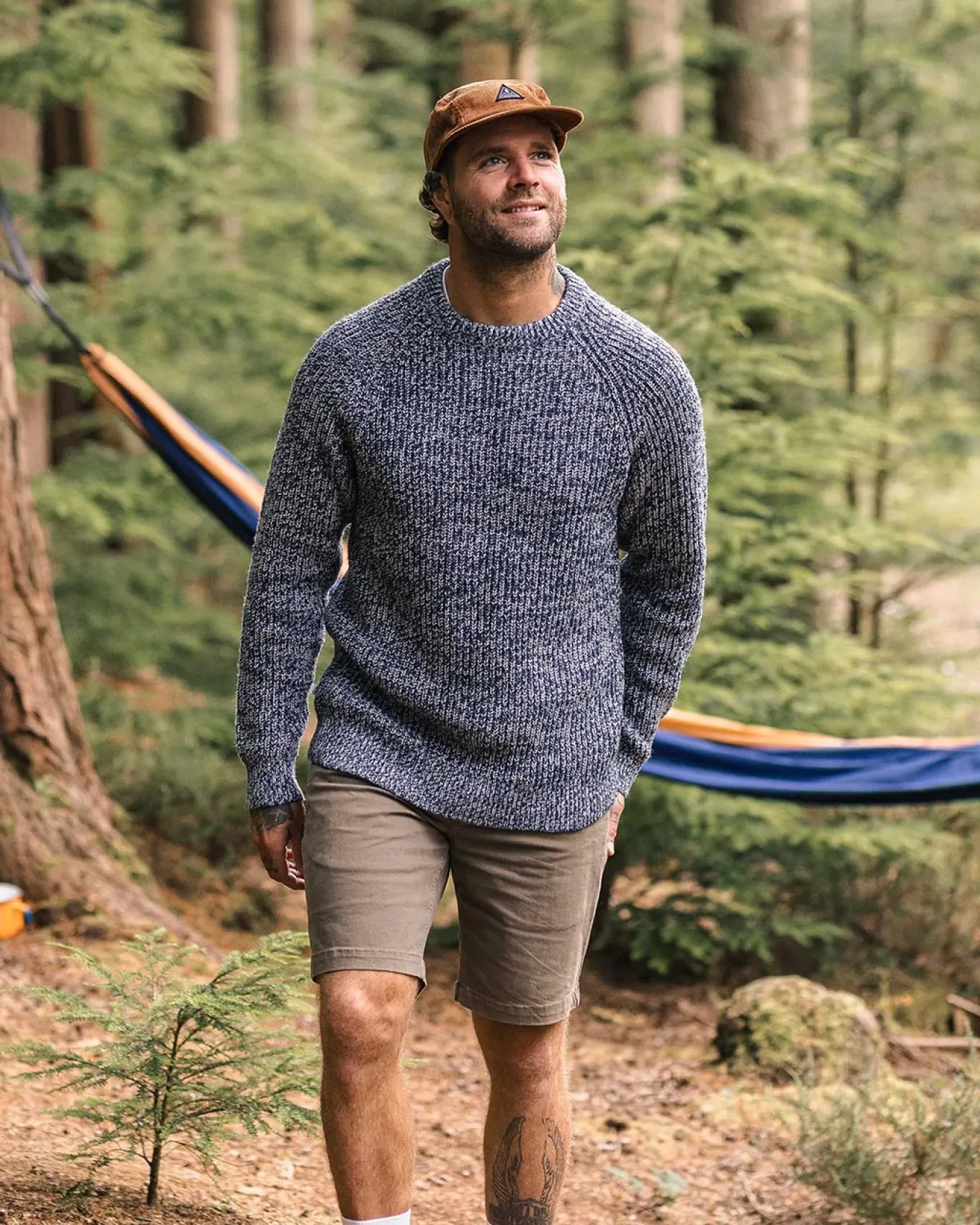 Fog Recycelter Gestrickter Pullover - Graumeliert
