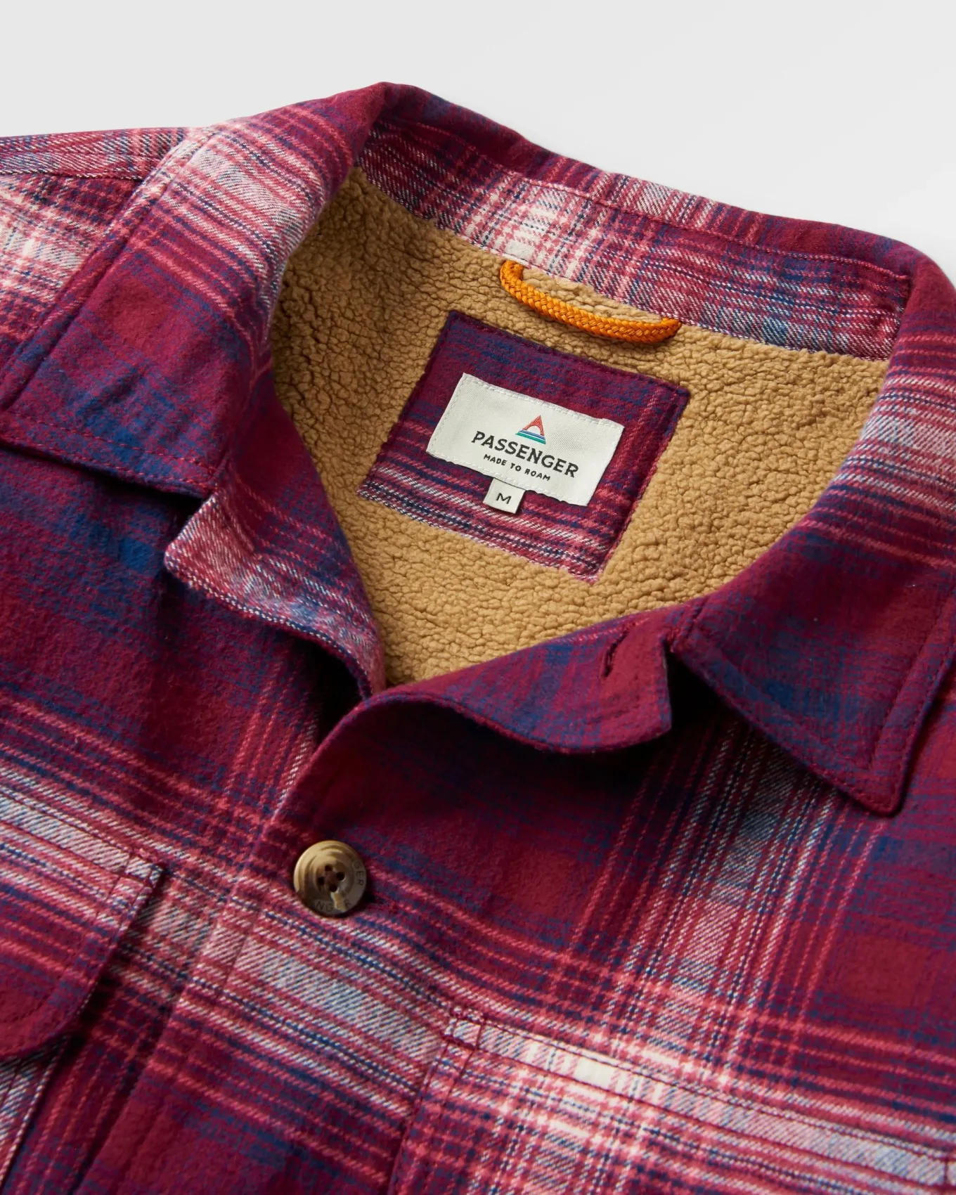 Freestyle Sherpa-gefüttertes Overshirt - Wein/Reiches Marineblau Karo
