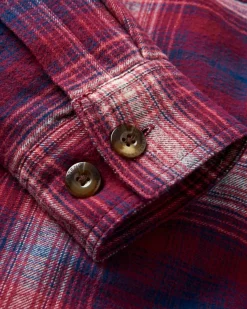 Freestyle Sherpa-gefüttertes Overshirt - Wein/Reiches Marineblau Karo