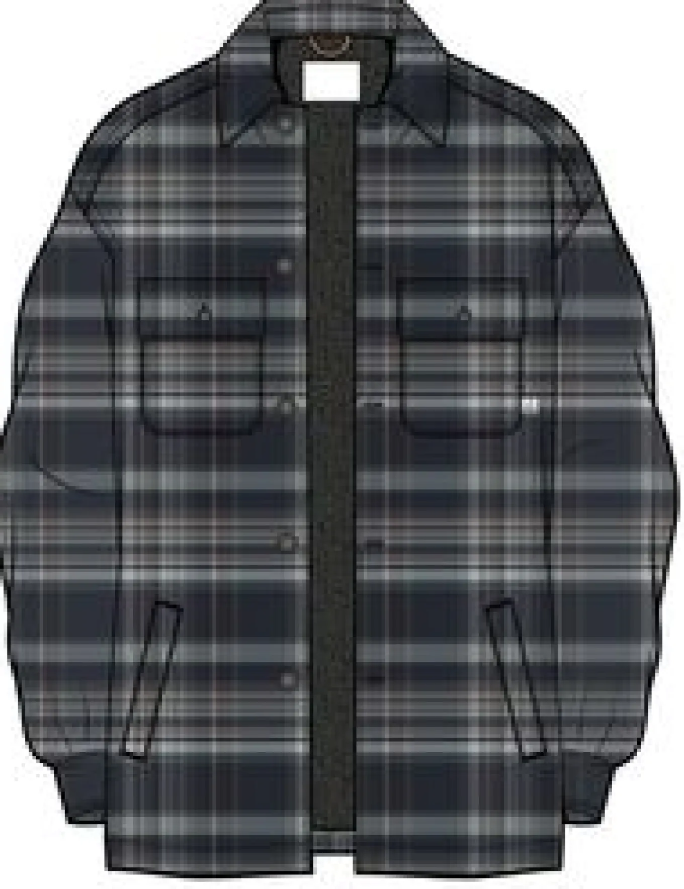 Freestyle Sherpa-gefüttertes Overshirt - Schwarz Check