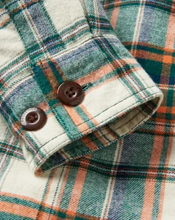 Freestyle Sherpa-gefüttertes Overshirt - Birke/Regenwald-Karo