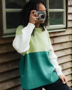 Gondwana Bio Oversized Gestrickter Pullover - Grünsee