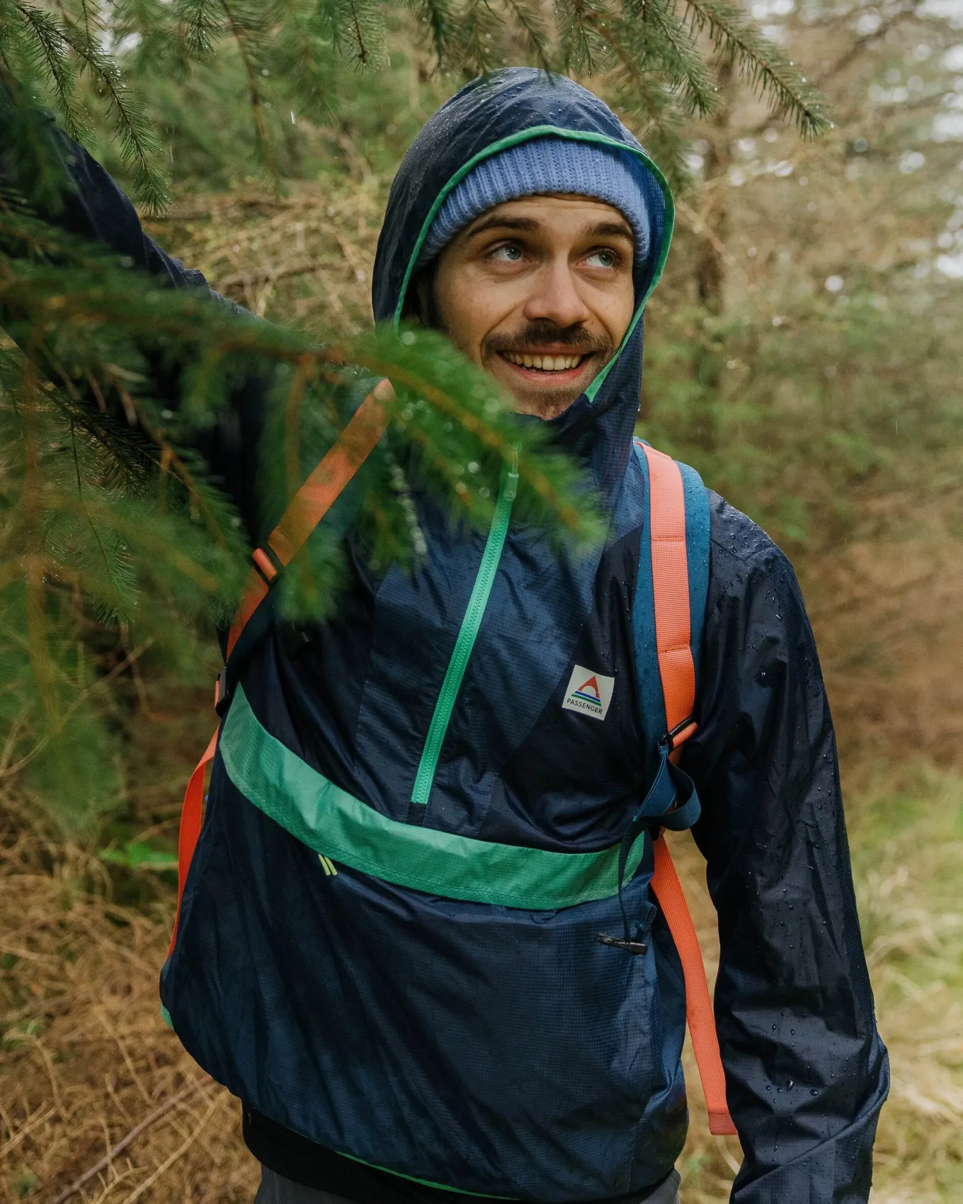 Gusto Recycelte Windjacke - Sattes Marineblau/Dunkles Denim