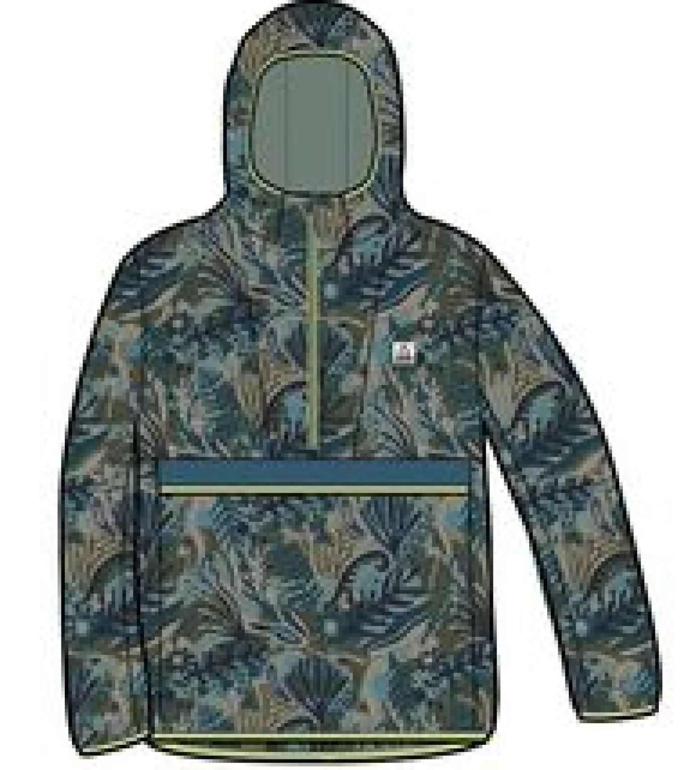 Gusto Recycelte Windjacke - Abstrakte Seealge Pistazie