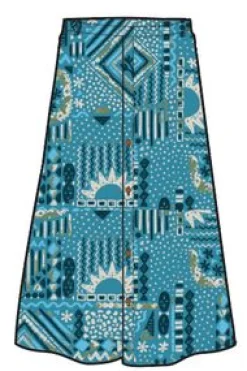 Hannah Rock - Vintage Patchwork Blau Pool