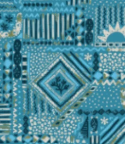 Hannah Rock - Vintage Patchwork Blau Pool