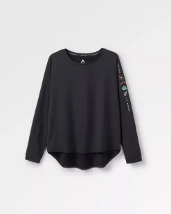Hatha Recyceltes Aktiv-Top - Schwarz