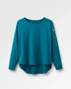 Hatha Recyceltes Aktiv-Top - Blauer Stahl