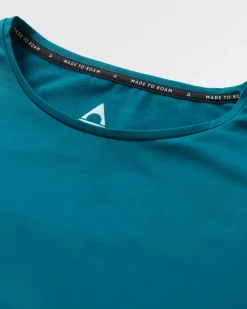 Hatha Recyceltes Aktiv-Top - Blauer Stahl
