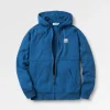Heritage Full Zip Recycelter Baumwoll-Hoodie - Dunkler Denim