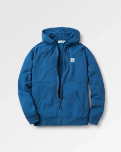 Heritage Full Zip Recycelter Baumwoll-Hoodie - Dunkler Denim