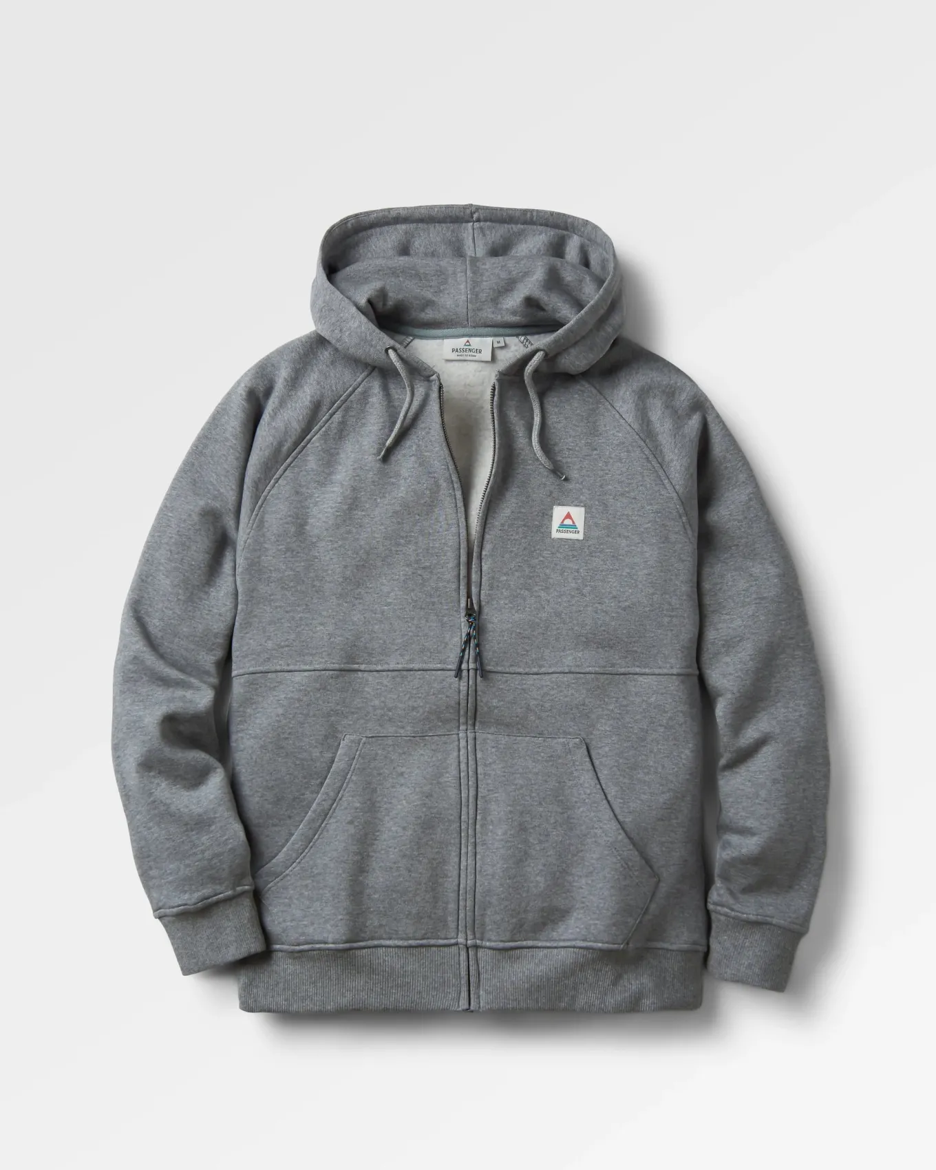 Heritage Full Zip Recycelter Baumwoll-Hoodie - Dunkelgrau meliert