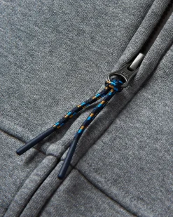Heritage Full Zip Recycelter Baumwoll-Hoodie - Dunkelgrau meliert