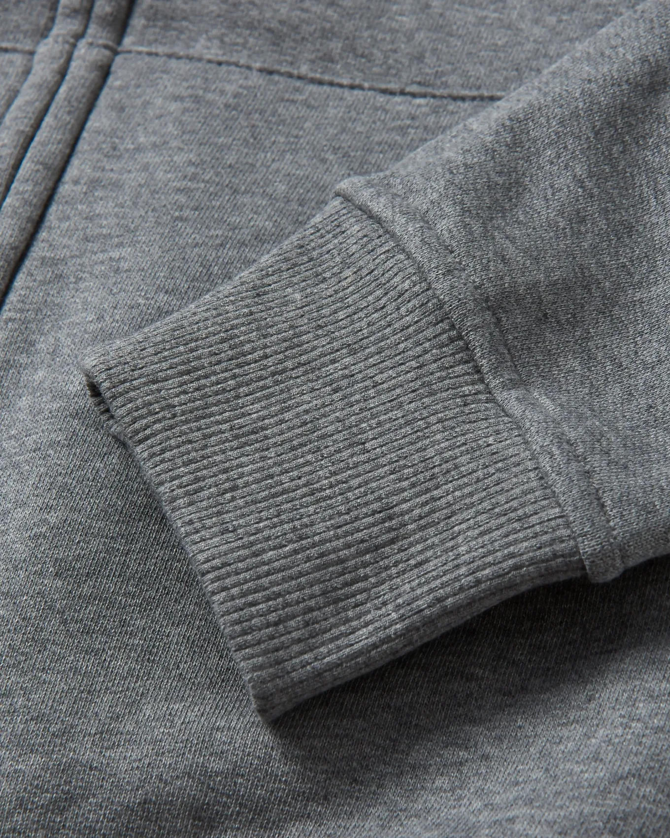 Heritage Full Zip Recycelter Baumwoll-Hoodie - Dunkelgrau meliert