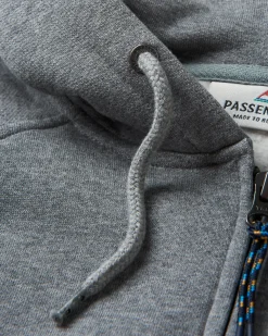Heritage Full Zip Recycelter Baumwoll-Hoodie - Dunkelgrau meliert