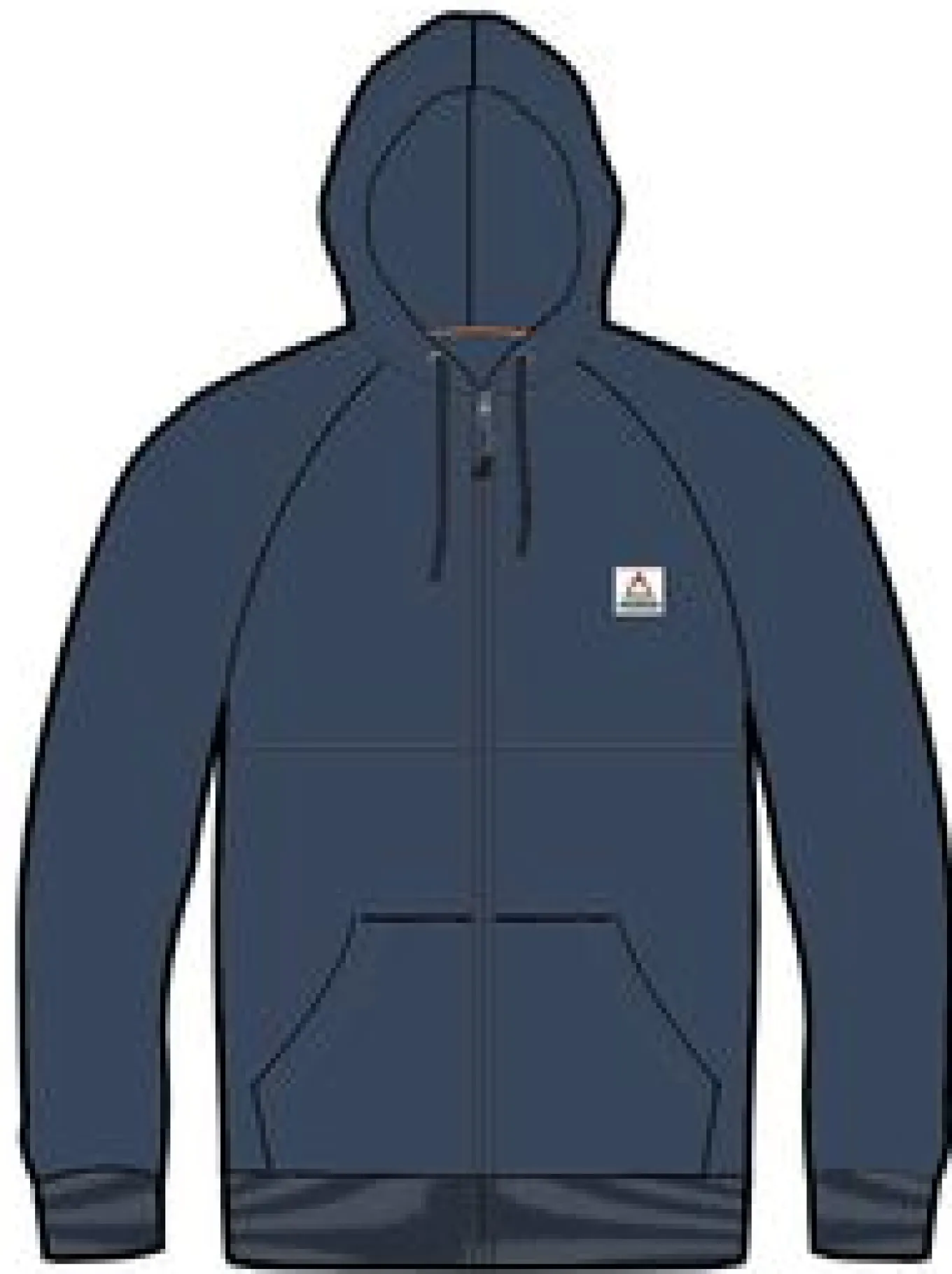 Heritage Full Zip Recycelter Baumwoll-Hoodie - Dunkler Denim