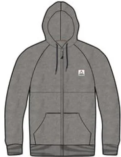 Heritage Full Zip Recycelter Baumwoll-Hoodie - Dunkelgrau meliert