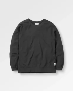 Heritage recycelte Baumwoll-Sweatshirt Oversized - Schwarz