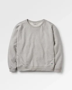 Heritage recycelte Baumwoll-Sweatshirt Oversized - Mittelgrau Meliert