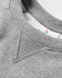 Heritage Recyceltes Baumwoll-Sweatshirt - Dunkelgrau meliert