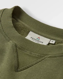 Heritage Recyceltes Baumwoll-Sweatshirt - Khaki