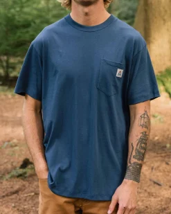 Heritage Recyceltes entspannte geschnittenes T-Shirt - Dunkler Denim
