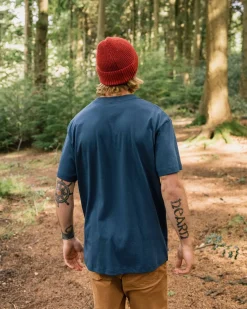 Heritage Recyceltes entspannte geschnittenes T-Shirt - Dunkler Denim