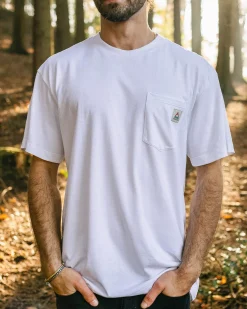 Heritage Recyceltes entspannte geschnittenes T-Shirt - Weiß