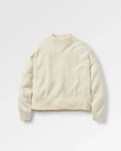 Hideout Übergroßer Bio-Strickpullover - Cremefarben