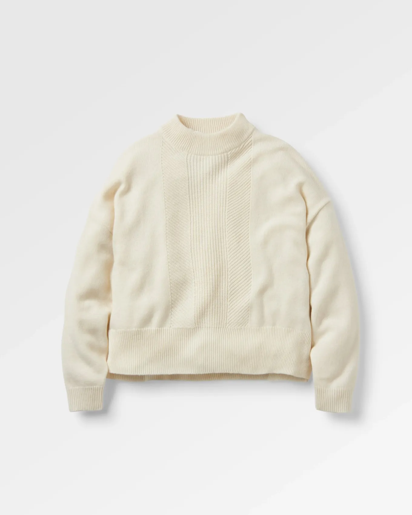 Hideout Übergroßer Bio-Strickpullover - Cremefarben