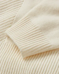 Hideout Übergroßer Bio-Strickpullover - Cremefarben